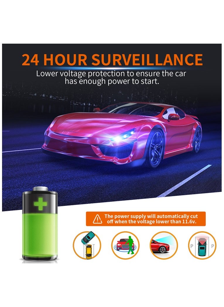 DUNISO Hardwire Kit for Dashcam 11ft Type-C USB Converts 12V-24V to 5V/2.5A, 24 Hours Parking Mode Car Dash Camera Charger Cable kit with Low Voltage Protection, 8 Fuse Holders Tap Cable  - Image 5