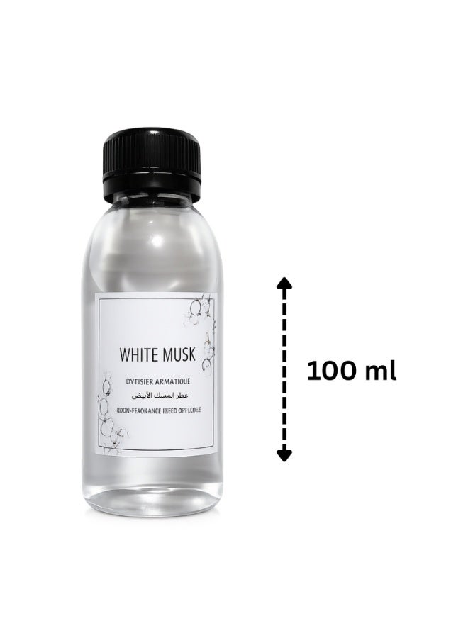 White Musk Concentrated Fragrance 100 ml Refill Bottle for All Diffusers - Long-Lasting Scent for Home and Car - Health Safe - Image 3