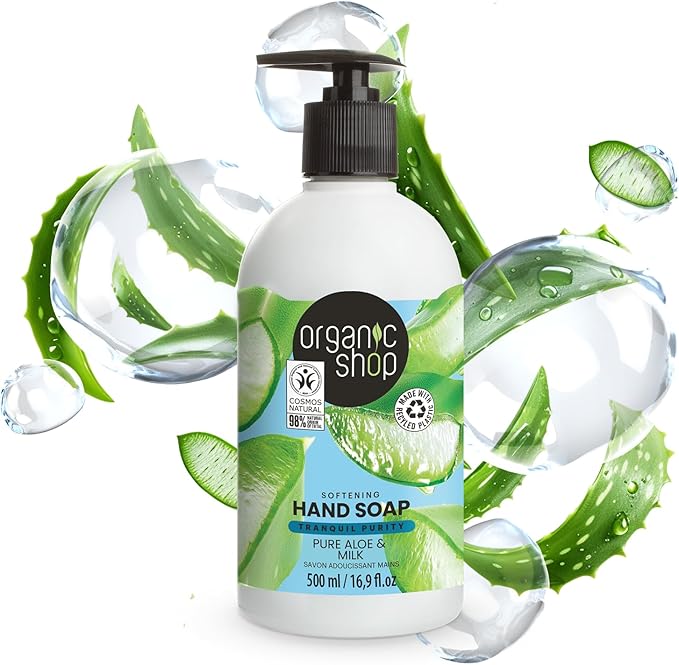 Organic Shop Mint and Jasmine Moisturising Hand Soap 500 ml Pack of 1 - Image 2