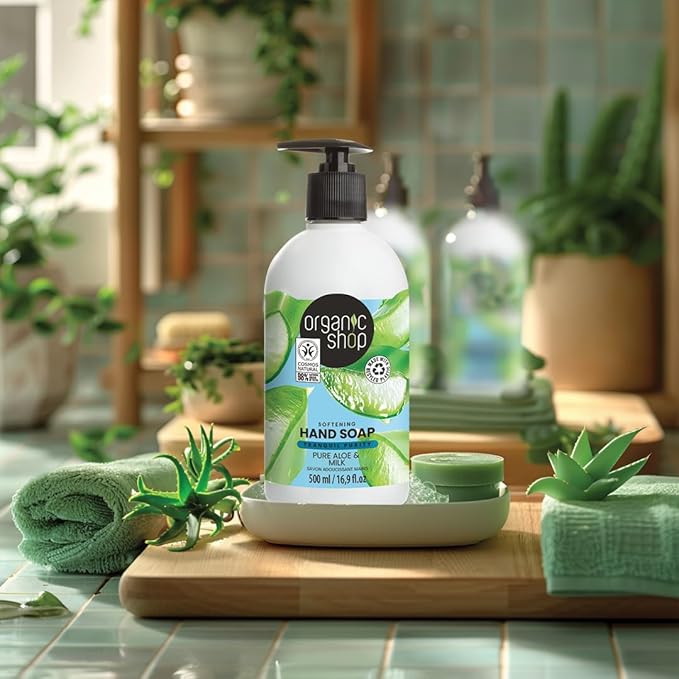 Organic Shop Mint and Jasmine Moisturising Hand Soap 500 ml Pack of 1 - Image 5