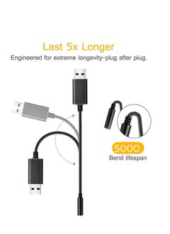 Excefore 2 Pack Audio Adapter External Stereo Sound Card USB to Headphone Audio Jack Adapter with 3.5mm Aux TRRS Jack and Durable Braided Cable Compatible for Mac, PS4, PC, Laptop, Desktops, Windows  - Image 4