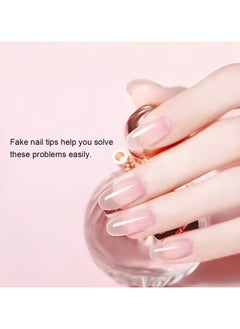 ORiTi 100 Piece False Nails Tips Transparent  - Image 4