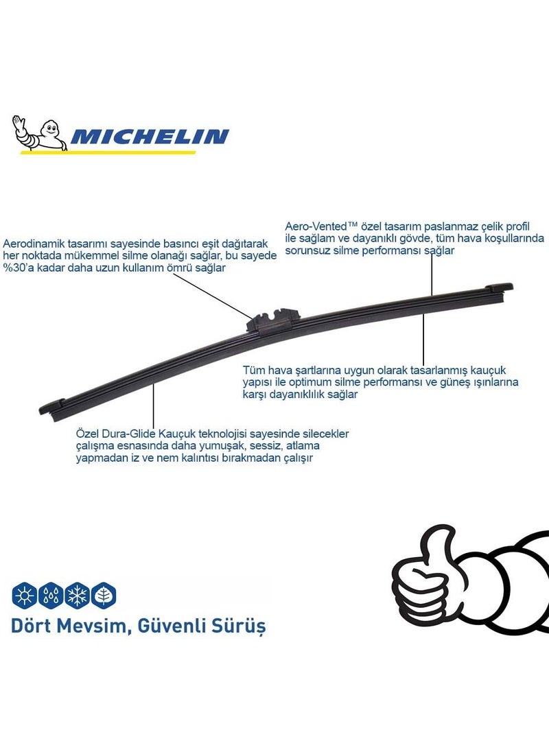 Michelin Easyclip™ MCR380 38CM 1 Piece Universal Banana Rear Wiper  - Image 2