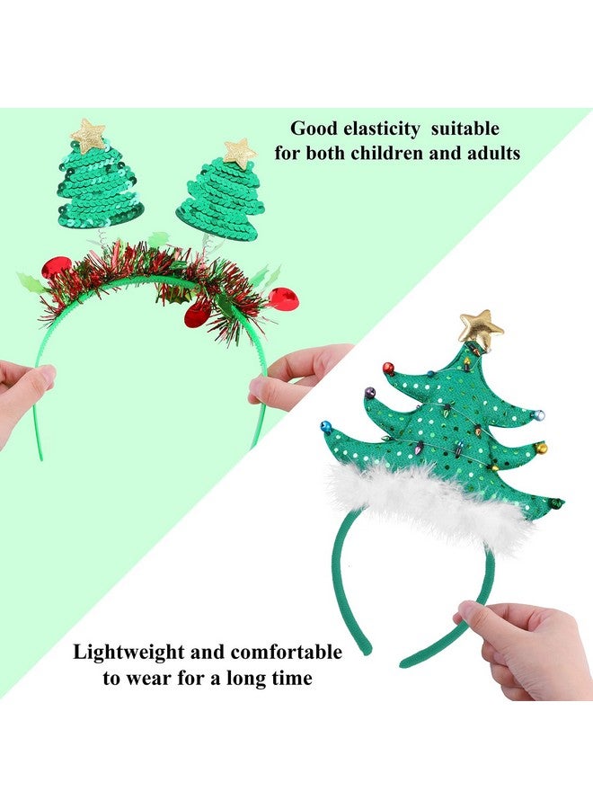 Aneco 12 Pieces Christmas Headbands Assorted Christmas Head Boppers Xmas Tree Santa Antler Reindeer Elves Hat Headband for Christmas Party - Image 3