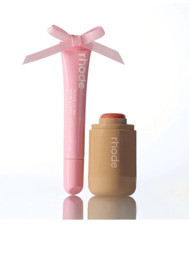 Rhodes Peptide Lip Tint + Pocket Blush - Ribbon + Freckle - Image 1