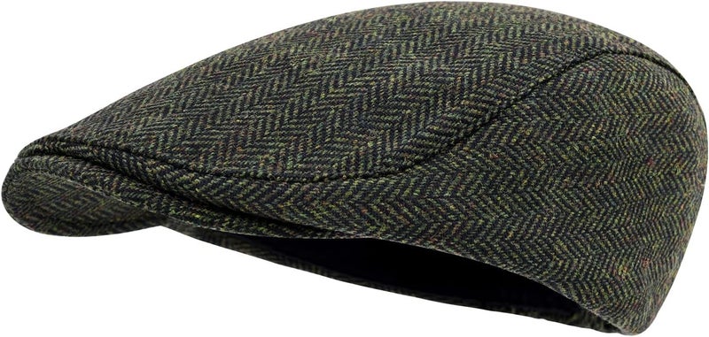 STARANCE Men's Flat Cap Wool Tweed Driving Irish Newsboy Hat - Image 1