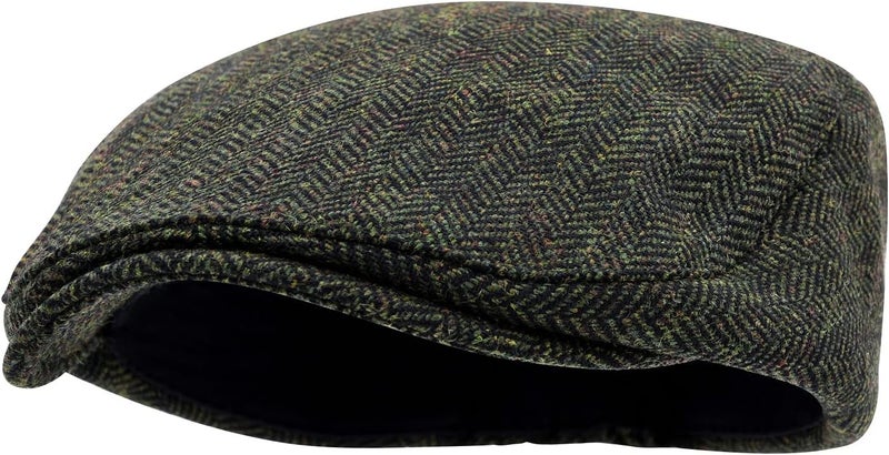 STARANCE Men's Flat Cap Wool Tweed Driving Irish Newsboy Hat - Image 2