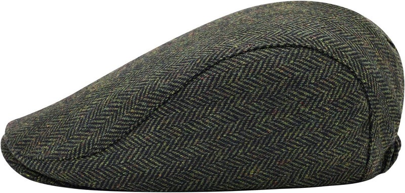 STARANCE Men's Flat Cap Wool Tweed Driving Irish Newsboy Hat - Image 3