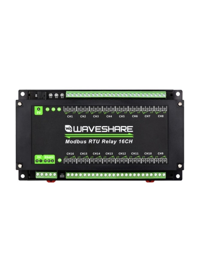 Waveshare 24921 Modbus RTU 16-Ch Relay Module, RS485 Interface, With Multiple Isolation Protection Circuits - Image 1
