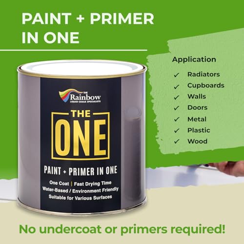 THE ONE All-In-One Paint & Primer - Cream Matte, 33.8 Fl Oz/1 Liter | 1 Coat Formula | Easy Indoor & Outdoor Decorating for Home & Garden Walls, Floors & Furniture | Water-Based & Low VOC - Image 2