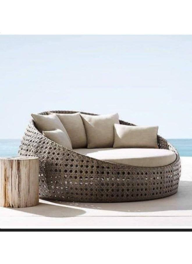 Sampa Rattan Sampa Rattan Outdoor Sofa – 120cm Wooden Frame for Garden or Terrace  - Image 1