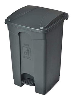 VINSTAR 87 Ltr Grey Outdoor Waste Center Pedal Bins, Garbage Can Container With Attached Lid - High Density Polyethylene (HDPE) Heavy-Duty  - Image 1