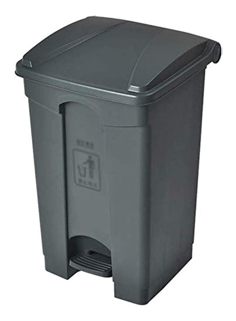 VINSTAR 87 Ltr Grey Outdoor Waste Center Pedal Bins, Garbage Can Container With Attached Lid - High Density Polyethylene (HDPE) Heavy-Duty - Image 1