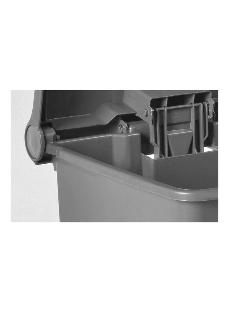 VINSTAR 87 Ltr Grey Outdoor Waste Center Pedal Bins, Garbage Can Container With Attached Lid - High Density Polyethylene (HDPE) Heavy-Duty - Image 2