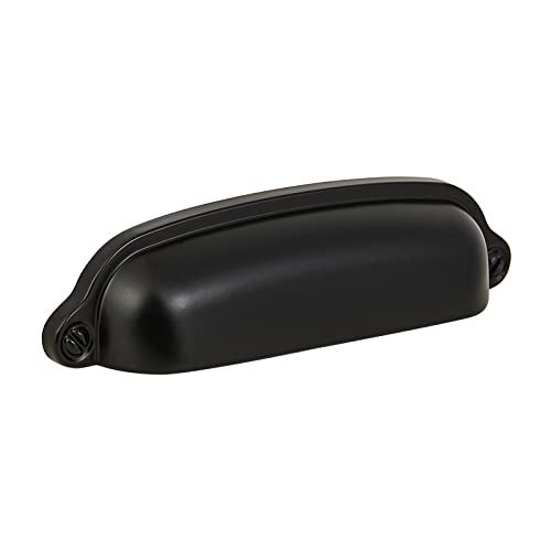 HARPOON 10 Pack Bin Cup Handle Pulls,Vintage Drawer Pulls,Cabinet Hardware,Shell Handle,3.78 Inch Black - Image 1