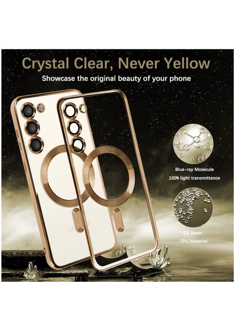 Magnetic Clear Case for SamsMagnetic Clear Case for Samsung Galaxy S23 Plus with Camera Lens Protector Magsafe Compatible Electroplated Soft TPU Shockproof Anti-Scratch Phone Caseung Galaxy S23 with C - Image 5
