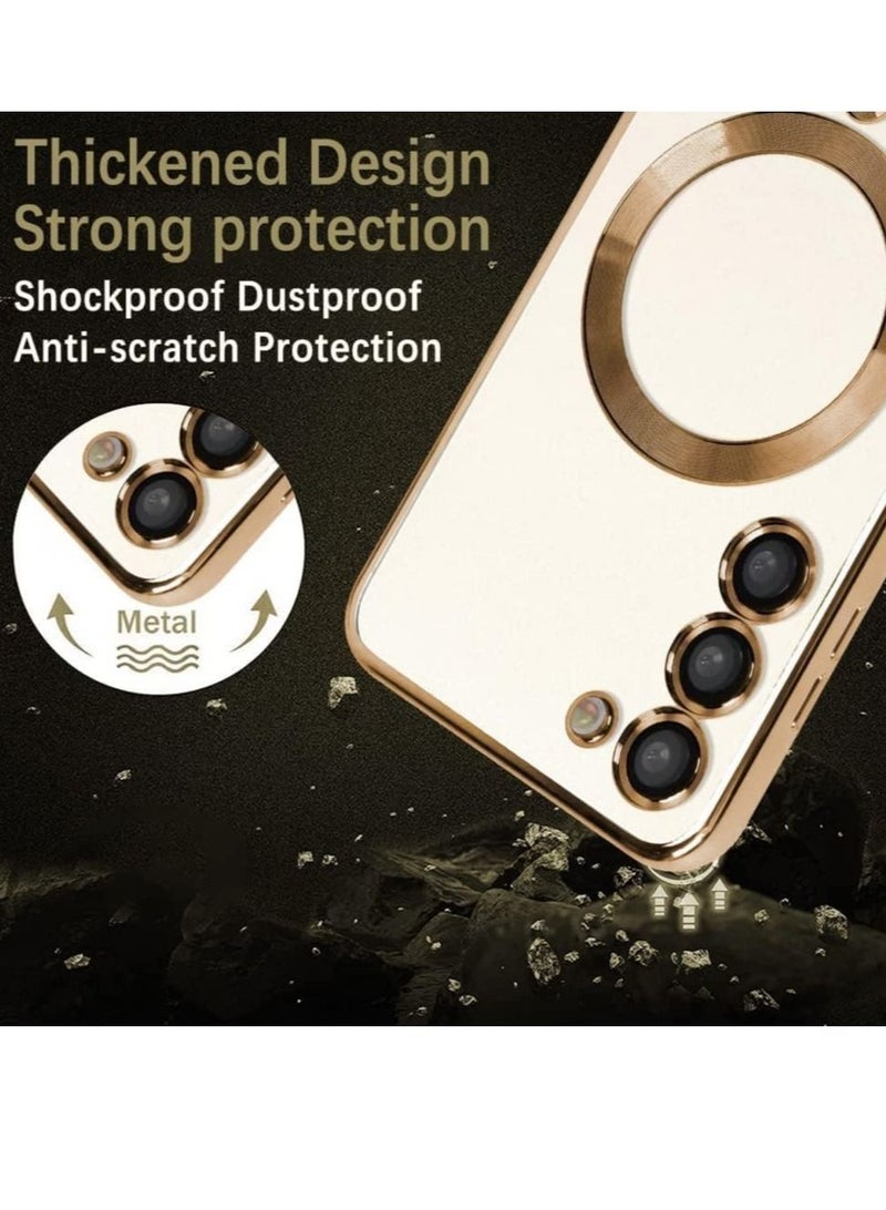 Magnetic Clear Case for SamsMagnetic Clear Case for Samsung Galaxy S23 Plus with Camera Lens Protector Magsafe Compatible Electroplated Soft TPU Shockproof Anti-Scratch Phone Caseung Galaxy S23 with C - Image 3