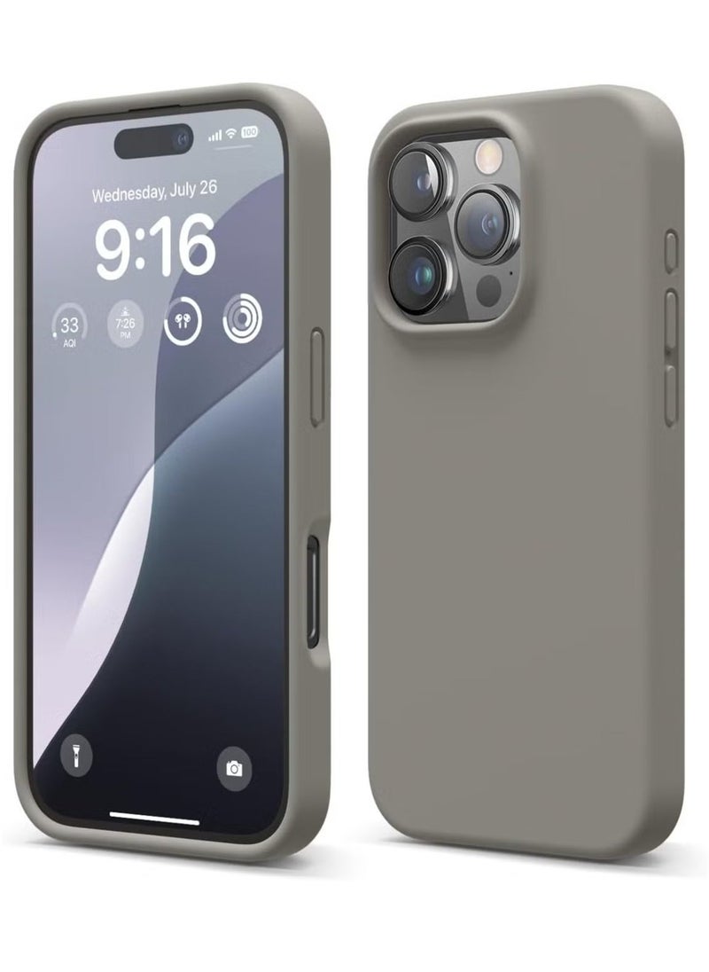 Raxoom Space Grey iPhone 16 Pro Case – Slim Shockproof Full Body Protection with Soft Microfiber Lining, Scratch-Resistant - Image 1