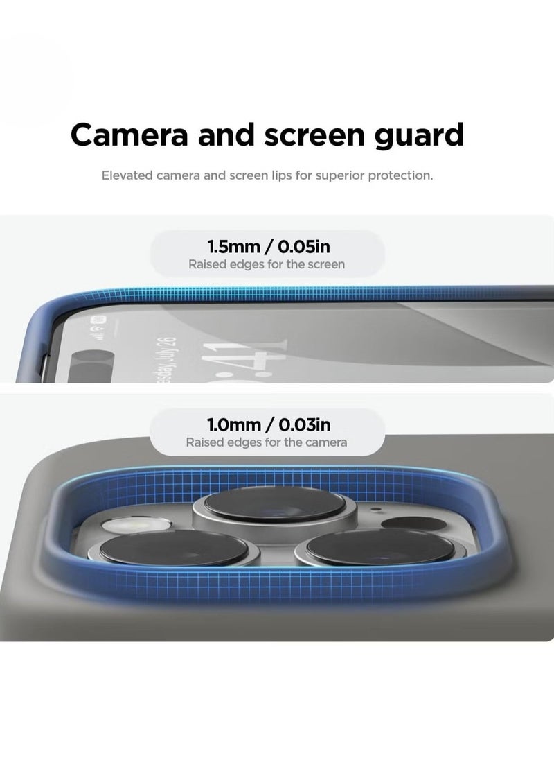 Raxoom Space Grey iPhone 16 Pro Case – Slim Shockproof Full Body Protection with Soft Microfiber Lining, Scratch-Resistant - Image 4