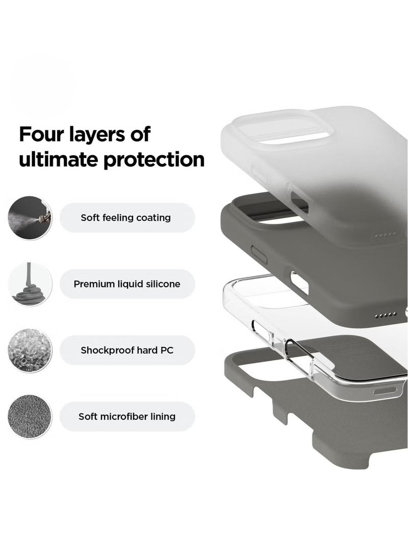 Raxoom Space Grey iPhone 16 Pro Case – Slim Shockproof Full Body Protection with Soft Microfiber Lining, Scratch-Resistant - Image 2