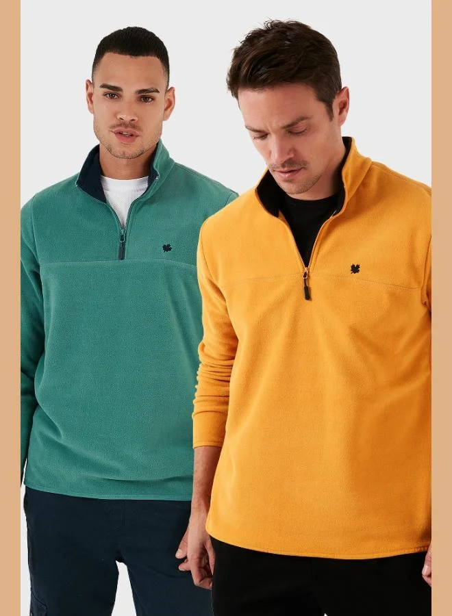 Buratti Buratti Slim Fit Anti-Pilling Non-Pilling Bato Collar Raised 2-Pack Polar Men's POLAR 5906001S2