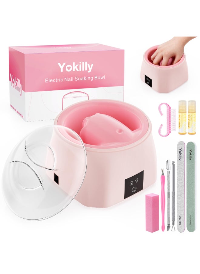 Yokilly Nail Soaking Bowl Heated 50 Faster Nail Soak off Bowl for Women Nail Beginner Electric Manicure Nail Bowl for Home Salon - Image 2