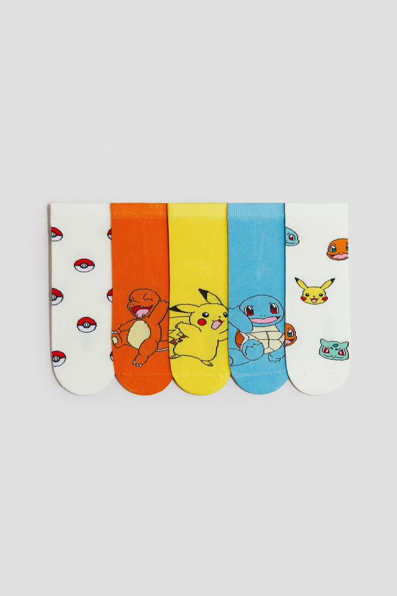 اتش اند ام جوارب منقوشة - عبوّة من 5 قطع