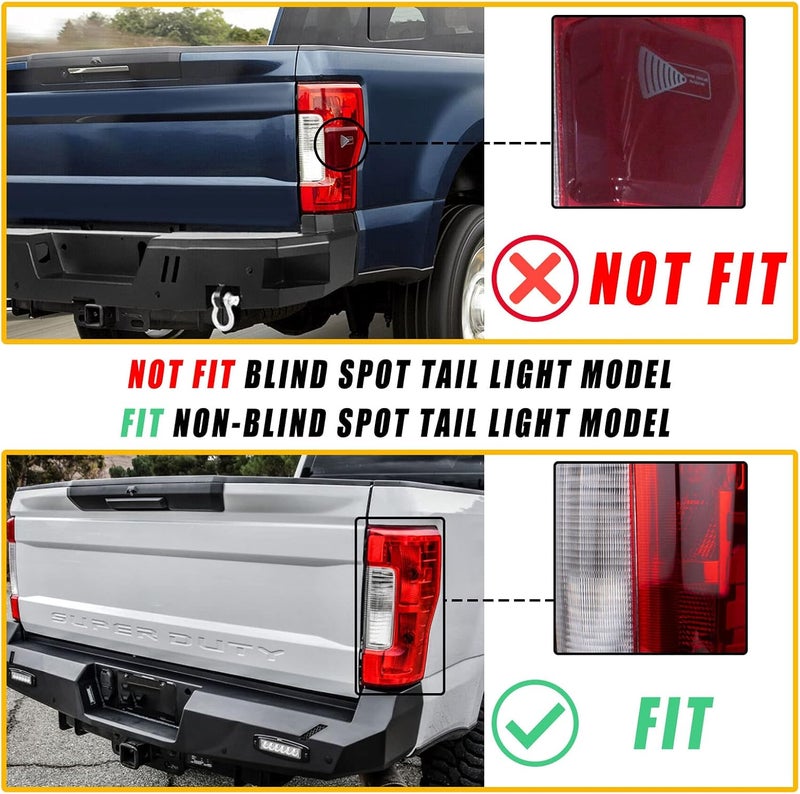 Boine Right Passenger Side Tail Light for 2017-2019 Ford F250 F350 Super Duty - Bulb Included - Image 3