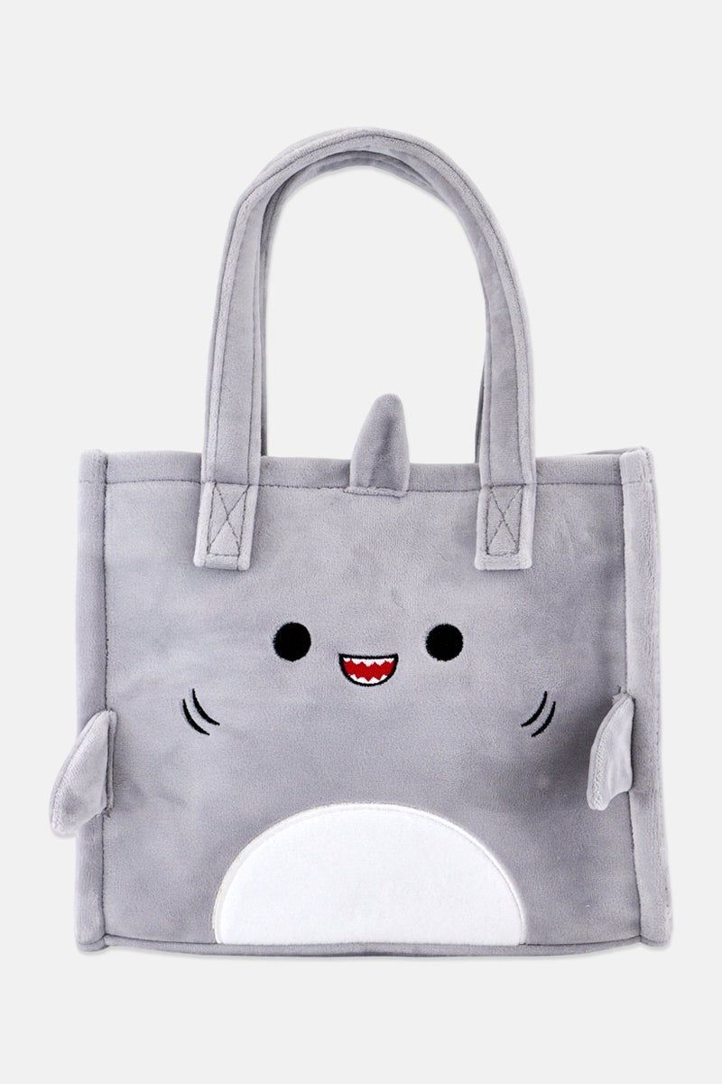 Squishmallows Kids Girl Textured Mini Tote Bag 21 H x 25 L x 8 W cm, Grey - Image 1