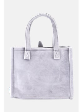 Squishmallows Kids Girl Textured Mini Tote Bag 21 H x 25 L x 8 W cm, Grey  - Image 2