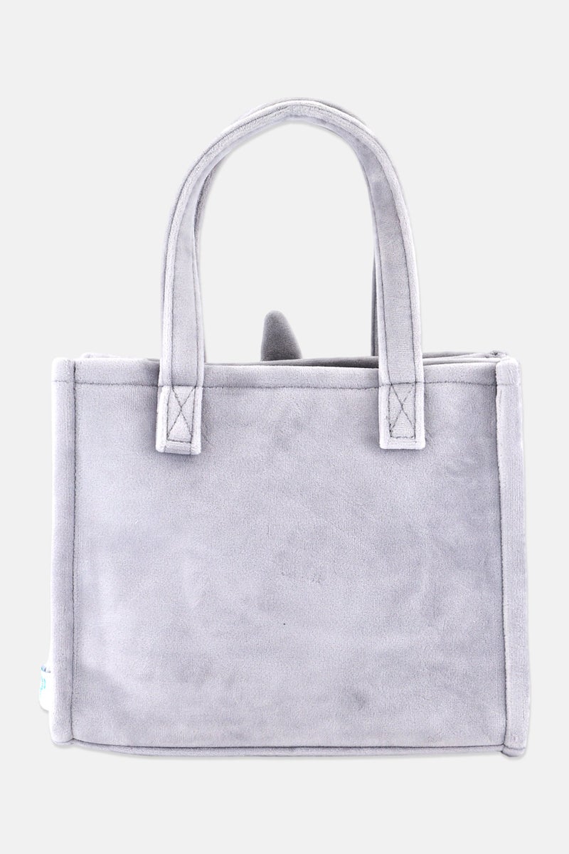 Squishmallows Kids Girl Textured Mini Tote Bag 21 H x 25 L x 8 W cm, Grey - Image 2