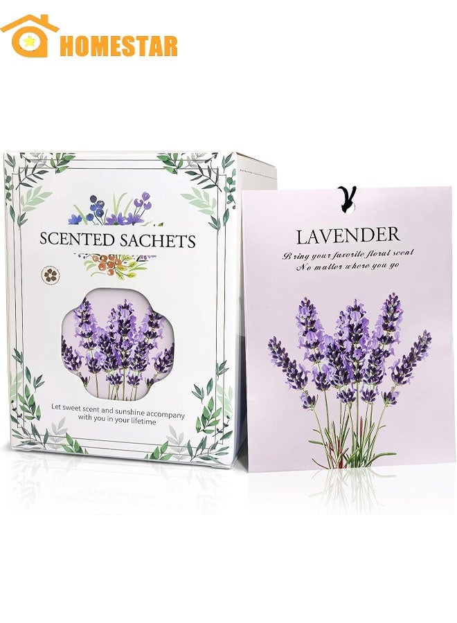 هومستر أكياس اللافندر العطرية لخزانة الملابس، حزمة من 12 وسائد عطرية خزانة العطر ضد الروائح والعثث، أكياس اللافندر للدراج، غسيل الملابس، السيارة، الحمام - Image 1