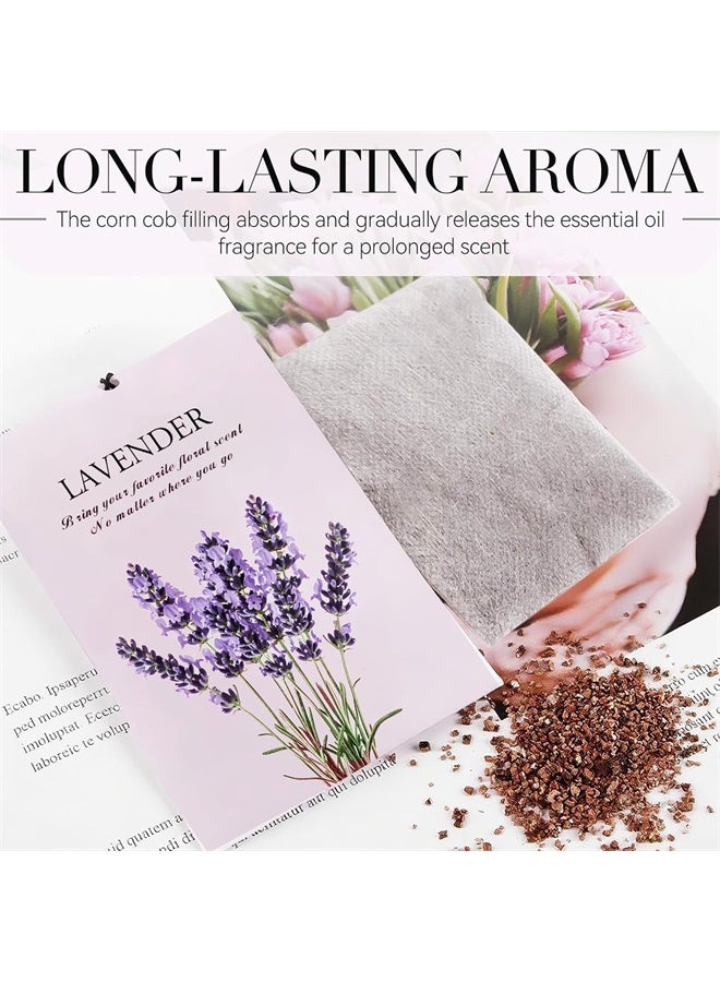 هومستر أكياس اللافندر العطرية لخزانة الملابس، حزمة من 12 وسائد عطرية خزانة العطر ضد الروائح والعثث، أكياس اللافندر للدراج، غسيل الملابس، السيارة، الحمام - Image 4