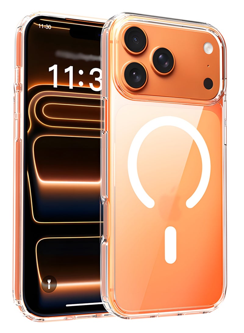 Magsafe Case for iPhone 17 Pro Magsafe Clear Cover Magnetic Wireless Charging Support, Shockproof Protection, Scratch-Resistant for iPhone 17 Pro - Clear - Image 1