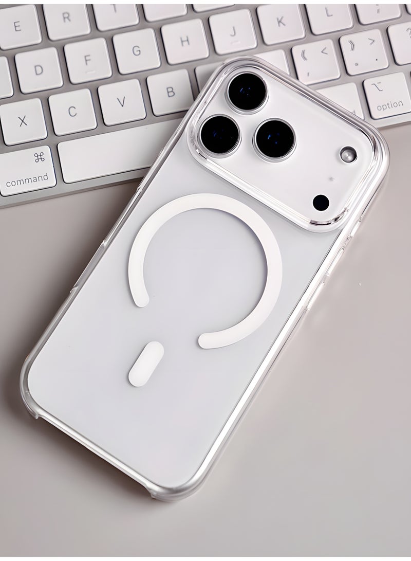 Magsafe Case for iPhone 17 Pro Magsafe Clear Cover Magnetic Wireless Charging Support, Shockproof Protection, Scratch-Resistant for iPhone 17 Pro - Clear - Image 5