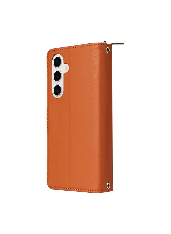 S-TOP Case For Samsung Galaxy S24 5G Nine-card Slots Zipper Wallet Bag Leather Phone Case - Image 3