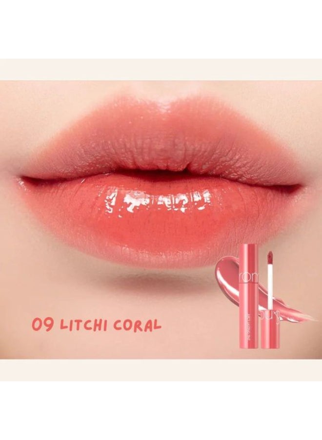 rom&nd Juicy Lasting Tint 09 LITCHI CORAL - Long-lasting, MLBB, Clear & Natural Makeup, K-beauty Lips, 5.5g | 0.2 oz - Image 3