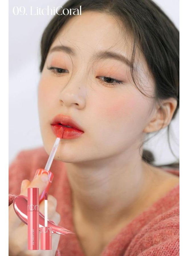 rom&nd Juicy Lasting Tint 09 LITCHI CORAL - Long-lasting, MLBB, Clear & Natural Makeup, K-beauty Lips, 5.5g | 0.2 oz - Image 4