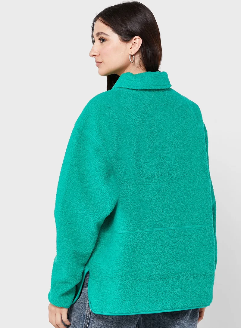 TOPSHOP Zip Pocket Detail Knitted Sweater