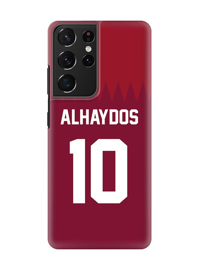 Stylizedd Slim Cover for Samsung Galaxy S21 Ultra 5G Case Snap Classic Series Mobile Cover Hard PC Shield Matte Finish Print -Qatar-Player-Alhaydos - Image 1
