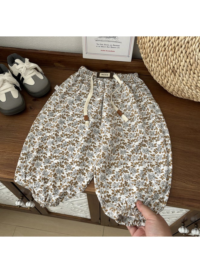 New Anti-mosquito Pants Summer Children's Trousers Thin Boys And Girls Single Pants Wide Leg Pants Loose Pants Baby Outside