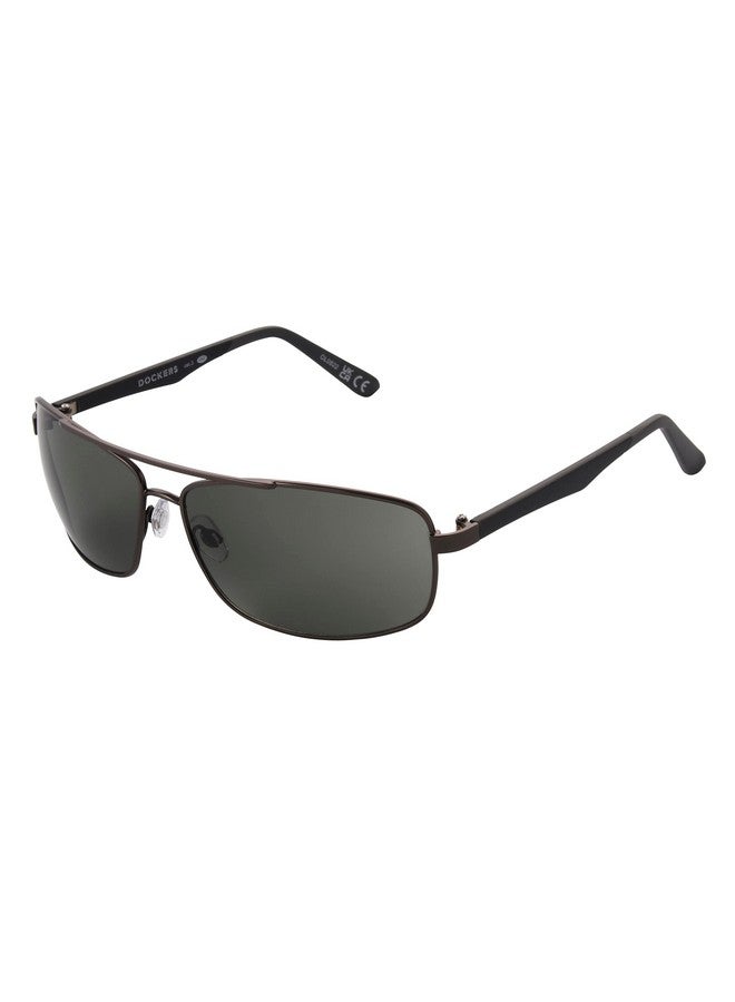 DOCKERS Men'S Alpha Navigator Sunglasses Gunmetal 65 Mm  - Image 1