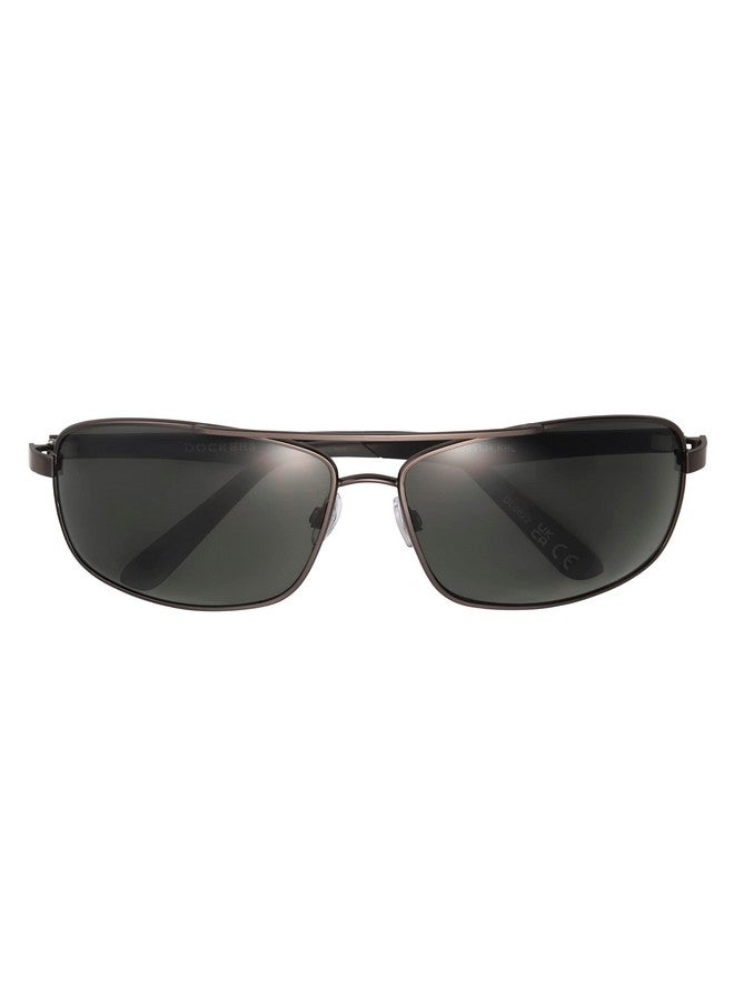 DOCKERS Men'S Alpha Navigator Sunglasses Gunmetal 65 Mm  - Image 4
