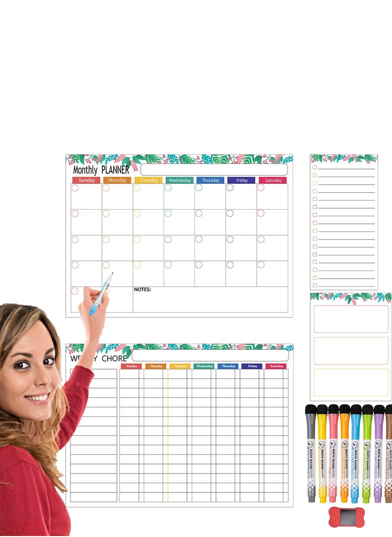Kidle 13-piece Magnetic Weekly Monthly Checklist (plan) Sheet  - Image 1