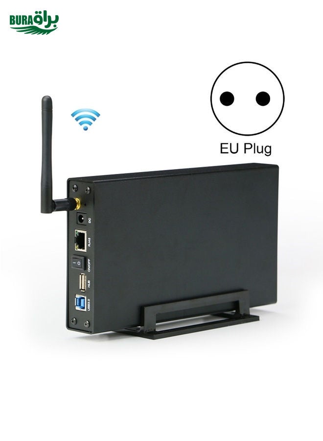 BURAQ Blueendless 3.5 inch Mobile Hard Disk Box WIFI Wireless NAS Private Cloud Storage( EU Plug)  - Image 1
