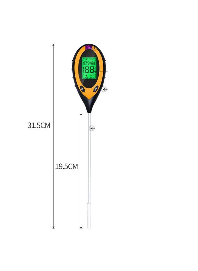 Thoraya - LCD Soil Tester Automatic Shutdown Sensitive Probe Soil Moisture PH Temperature Humidity Meter Light Meter - Image 1