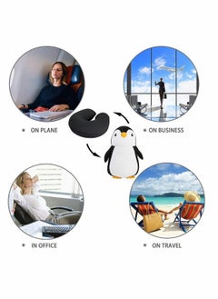KASTWAVE U-Shaped Pillow Cartoon Deformation Pillow Penguin Dual-Purpose Pillow Neck Pillow Ideal for Home Travel Office Use  - Image 2