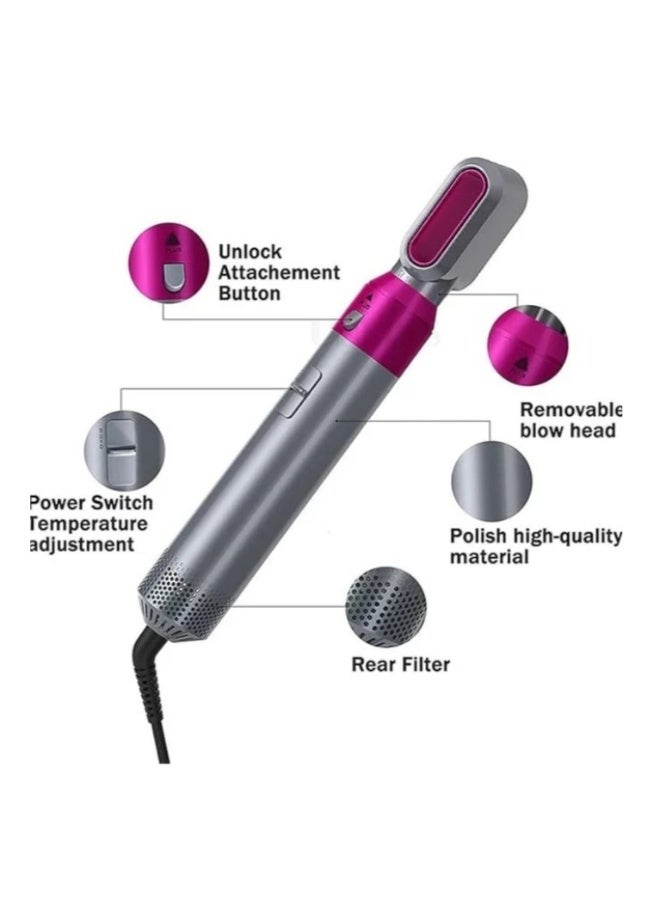 LOWHAT 5-in-1 Hair Styler,Hair Dryer Brush Set for Styling/Blow Drying/Volumizing/Curling with Ionic Conditioning for All Types of Hair - Image 3