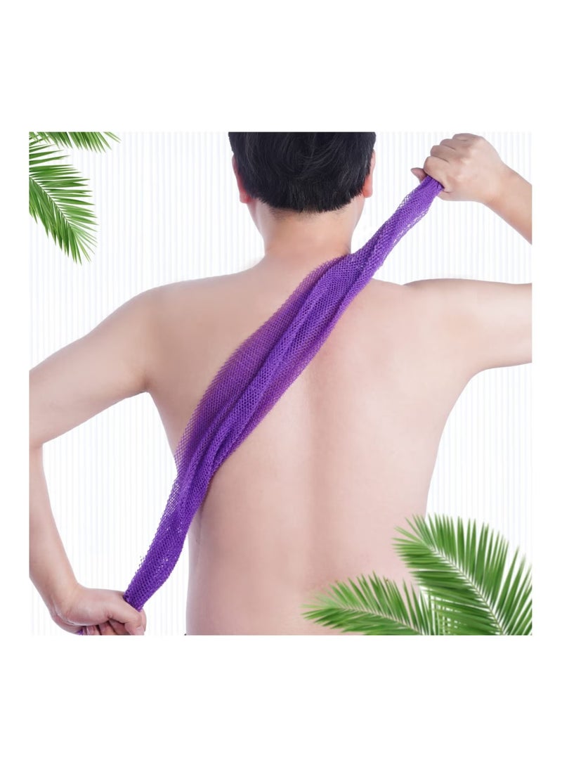 2 Piece African Net Bath Sponge African Exfoliating Long Body Scrubber Tight Weave Beauty Skin Smoother Tower Bath Cloth Porous Stretches Back Washcloths For Daily Use Or Stocking Stuffer - Image 3