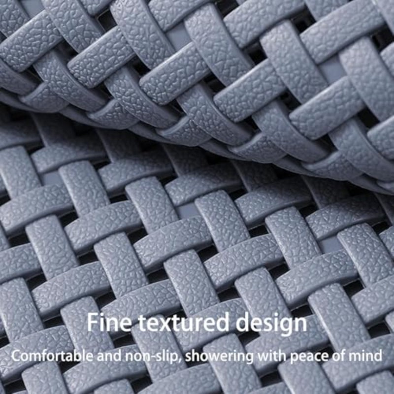 Non-Slip Bathtub Mat with Suction Cups and Drainage Holes, Machine Washable Shower Mat, Shower Floor Mat Bath Mats for Bathroom Tub 36x69cm Deep Gray - Image 4